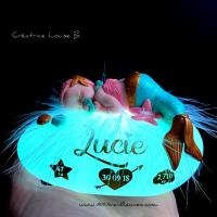 Baby girl night light, personalized birth gift with mermaid theme - original baby gift