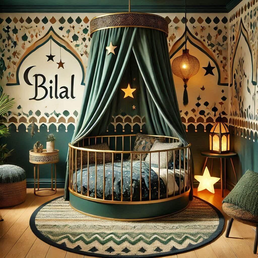 chambre enfant theme oriental, prenom bilal