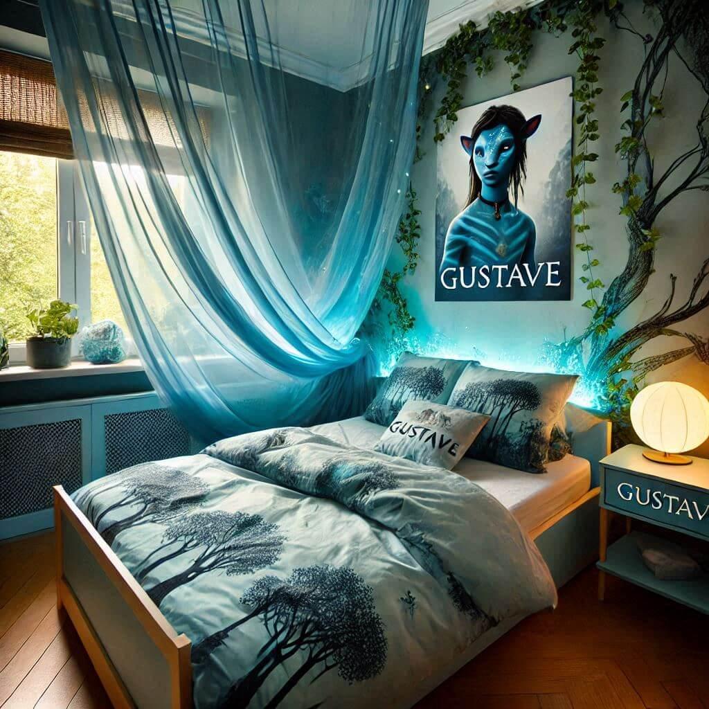 chambre enfant theme avatar, prenom gustave