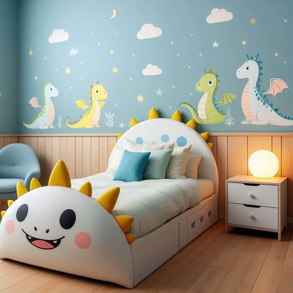 Decoration de chambre de bebe garcon , theme dragon