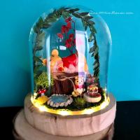 Gran regalo de nacimiento – original y único – para personalizar – Campana luminosa con bebé Winnie the Pooh