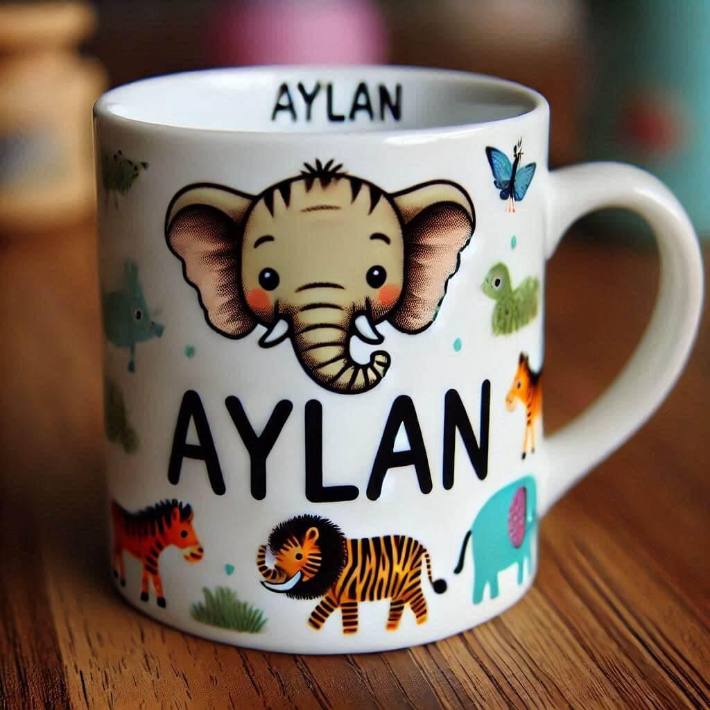 mug personnalisé avec le prenom aylan