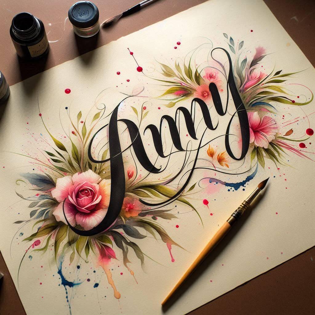 prénom amy en calligraphie