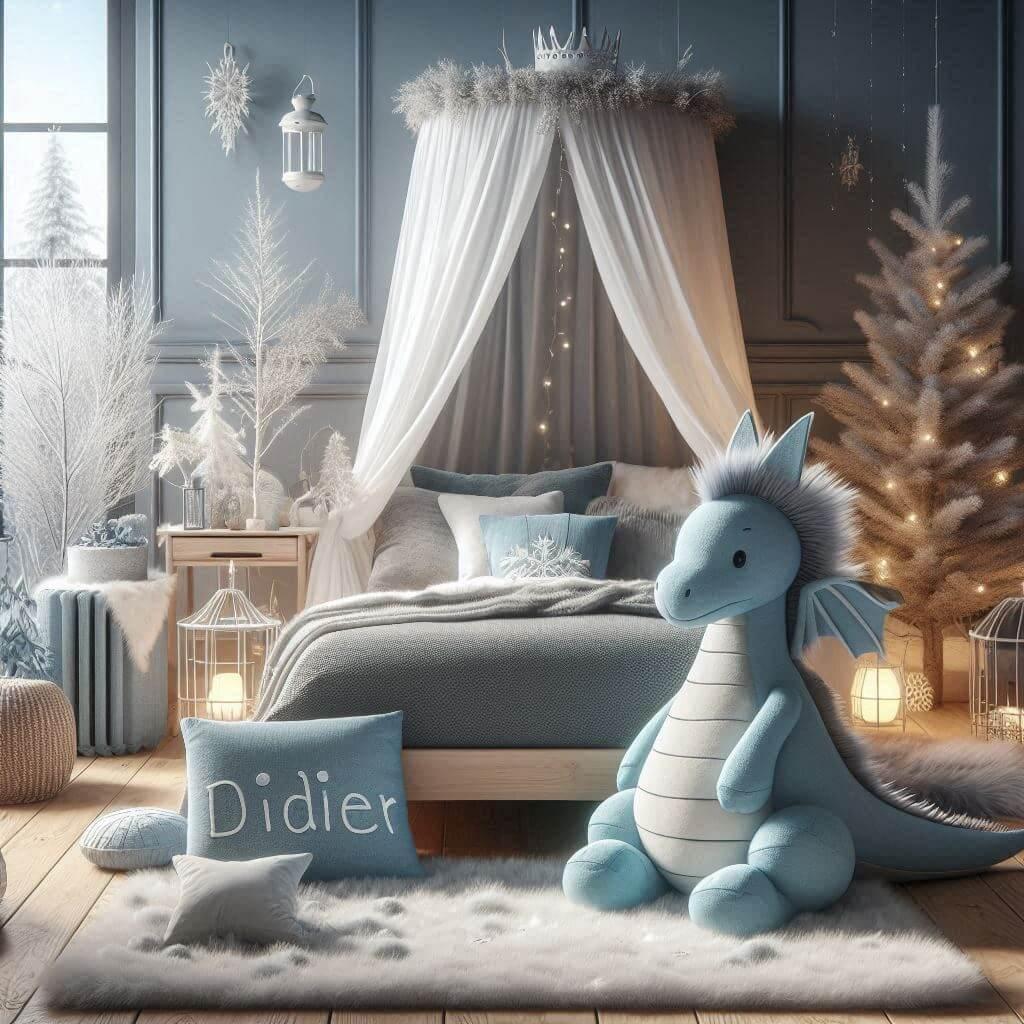 Chambre inspiree de l hiver pour un enfant prenom didier