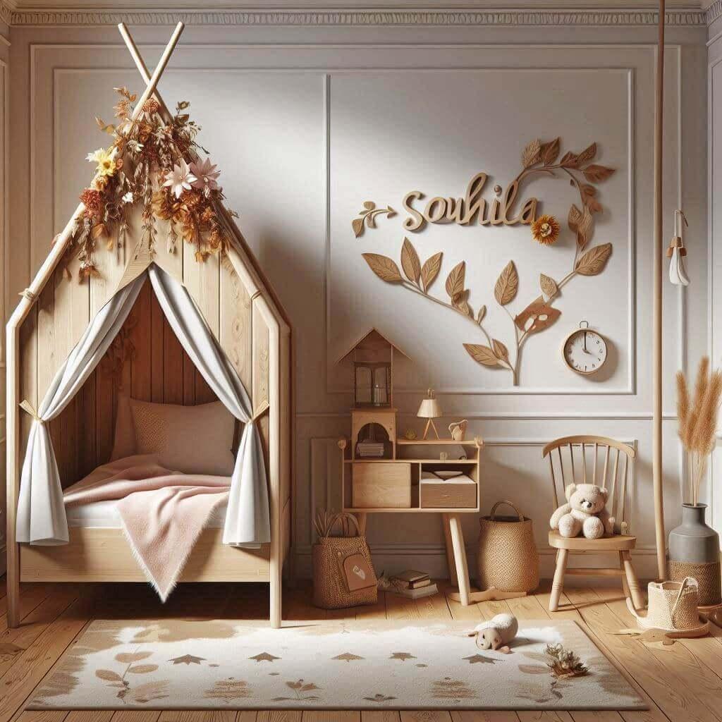 Chambre moderne avec le prenom souhila