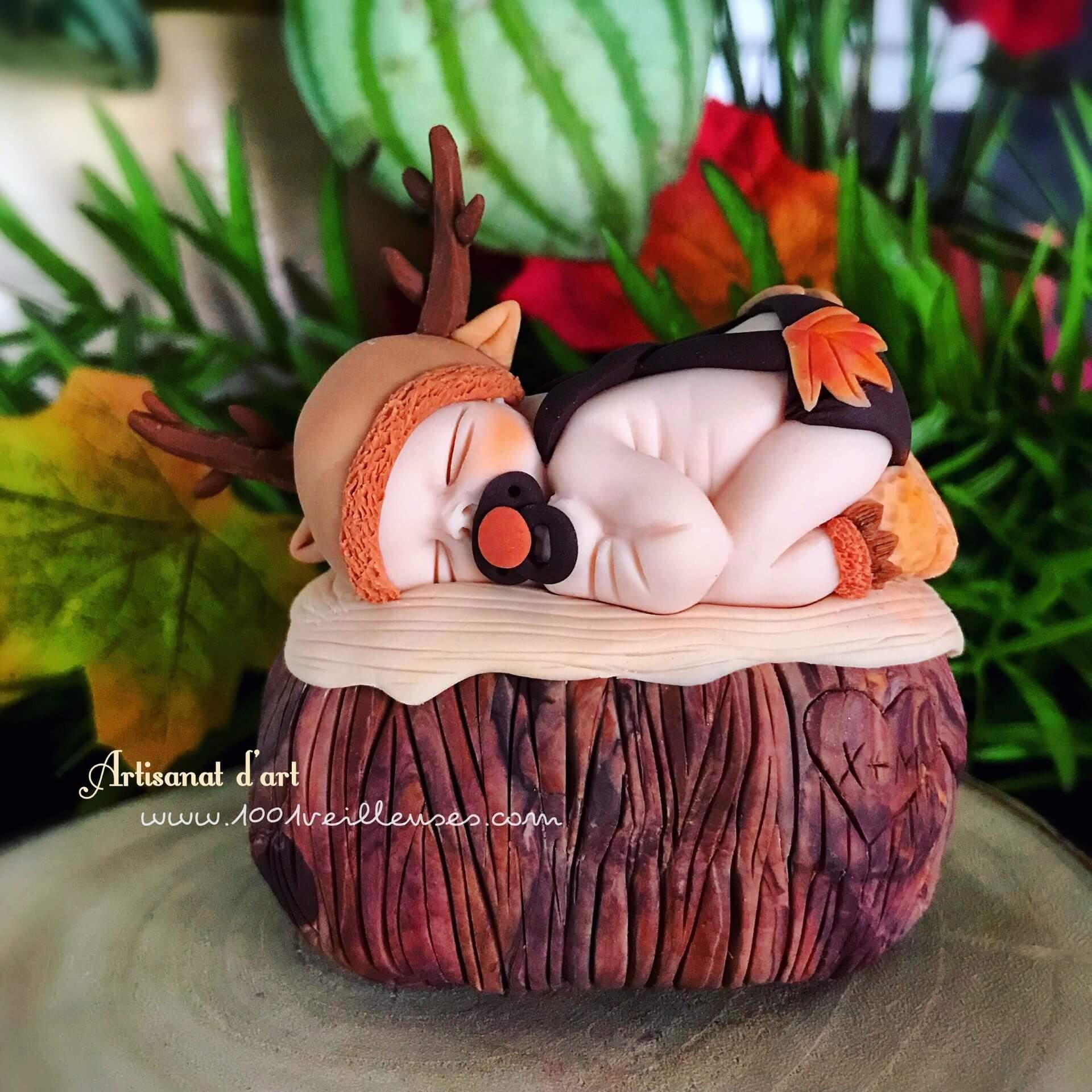 Realistic Handcrafted Fimo Creation: Baby Deer