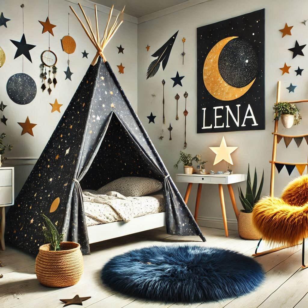 prénom Léna, décoration de chambre, nuit étoilée