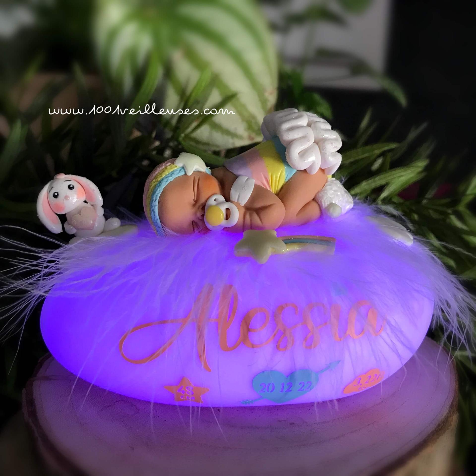Mixed Birth Gift Set - Fawn Night Light - Handmade and Customizable