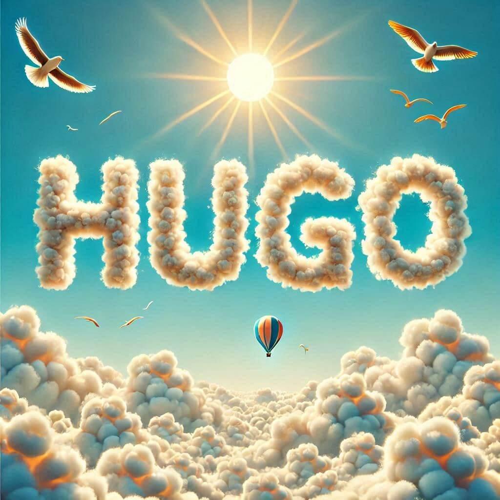 prenom hugo ecrit dans le ciel