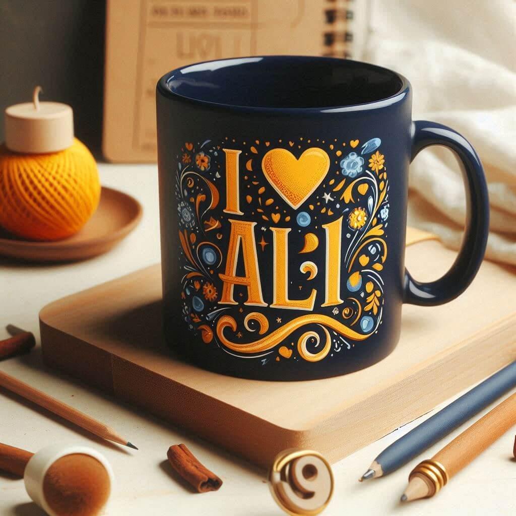 mug personnalisé, I LOVE ALI