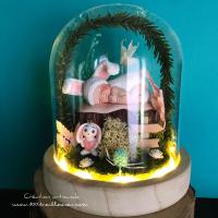 Ideal cadeau personnalisable cloche naissance led lapin 1 