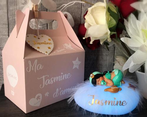 Magnifique creation veilleuse artisanale bebe cadeau naissance pour une princesse