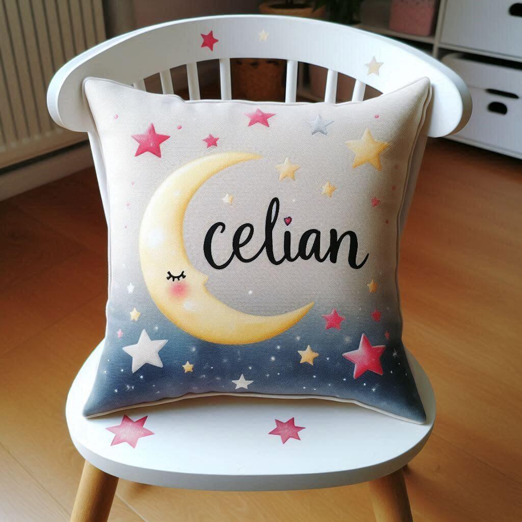 Le prenom celian sur un coussin