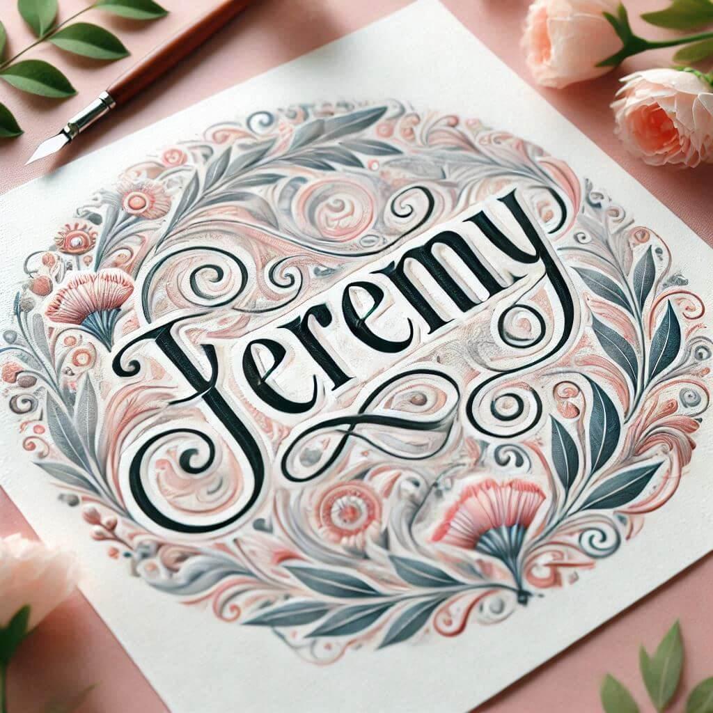 Le prenom jeremy ecrit joliment en calligraphie