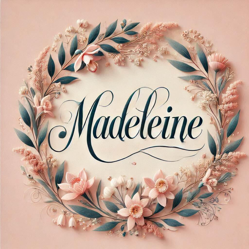 Le prenom madeleine ecrit joliment en calligraphie 1 1