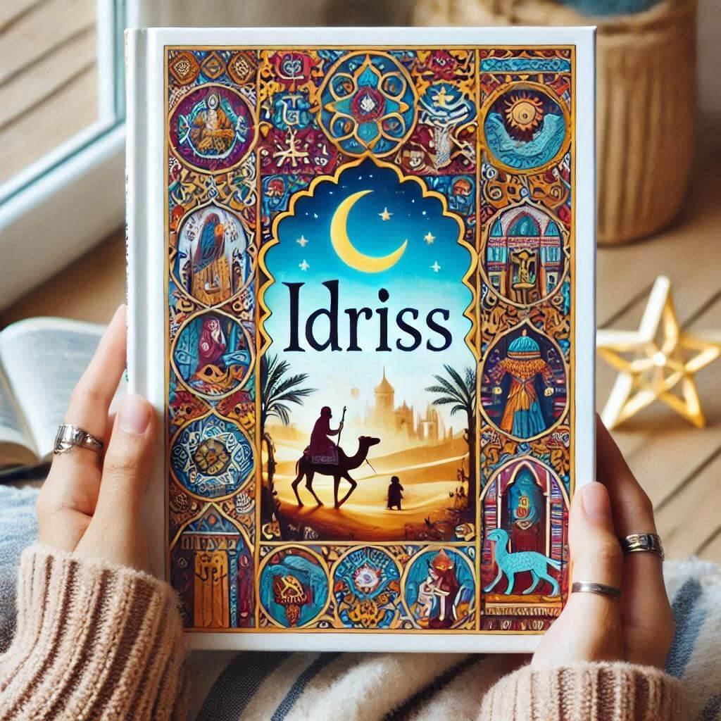 Livre pour enfant avec le prenom idriss sur la couverture