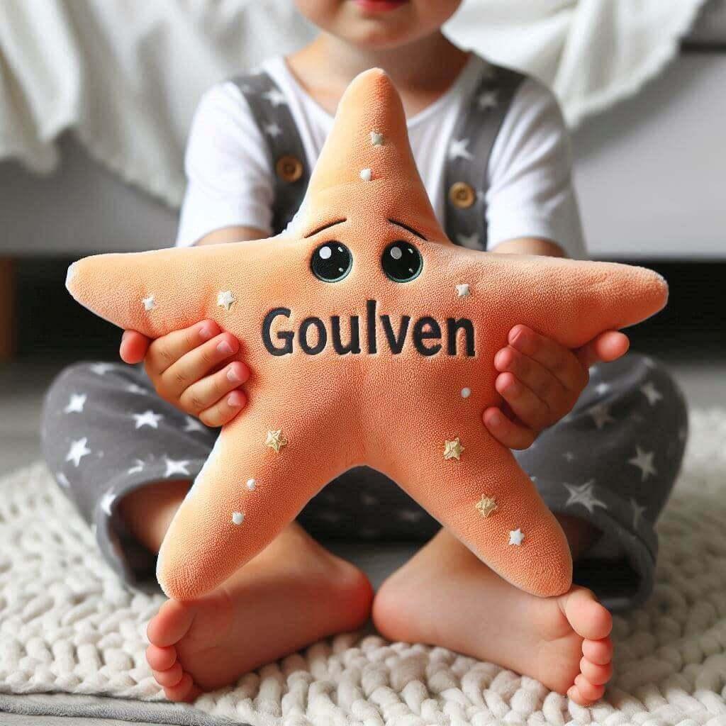 Peluche etoile de mer prenom goulven