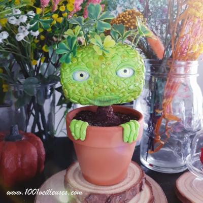 Plante verte creature trefle superbe creation artisanale