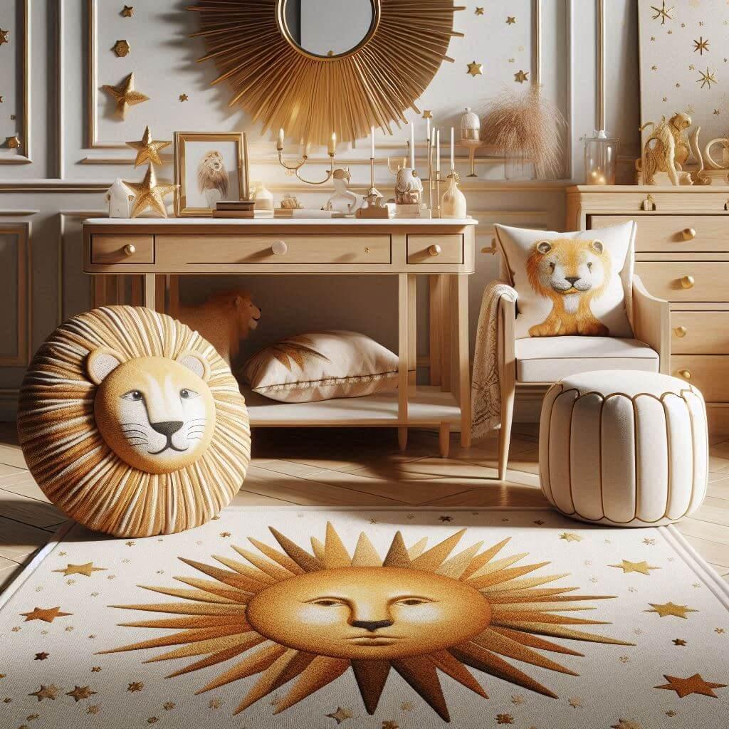 chambre enfant theme astro lion