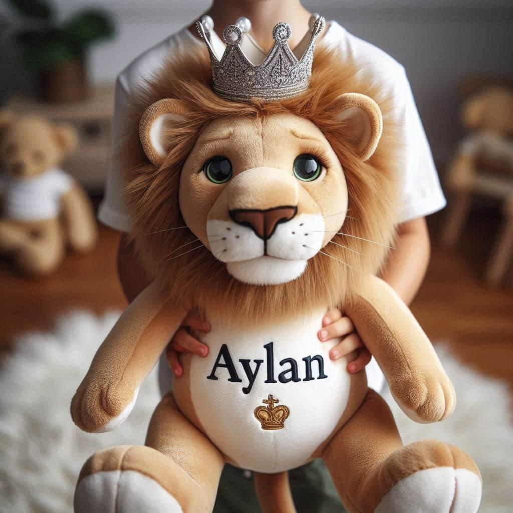 peluche lion prenom aylan