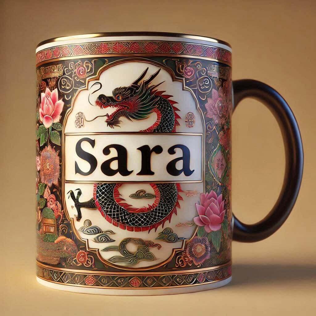 mug personnalisé avec le prenom sara