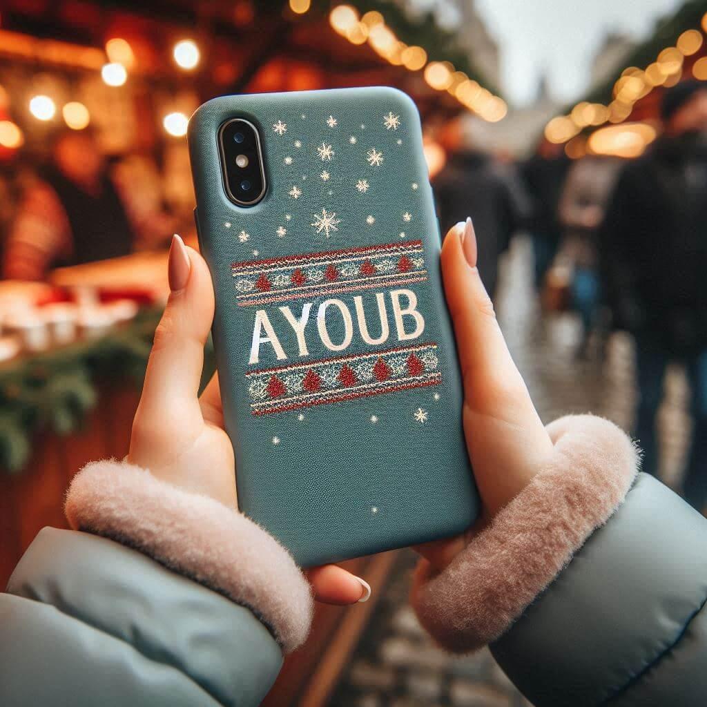 le prenom ayoub sur une coque de telephone