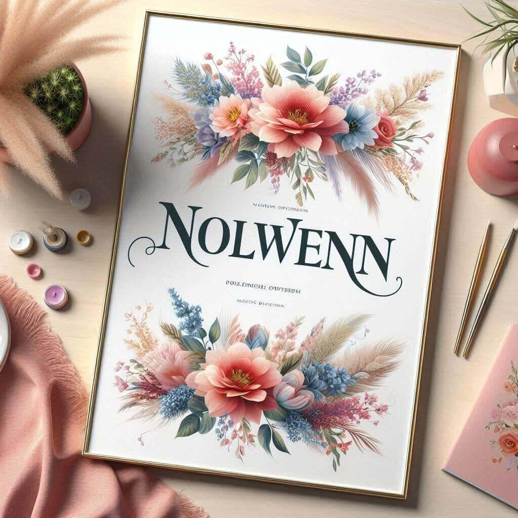 affiche personnalisee avec le prenom nolwenn