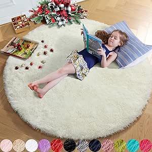 Tapis rond fourure