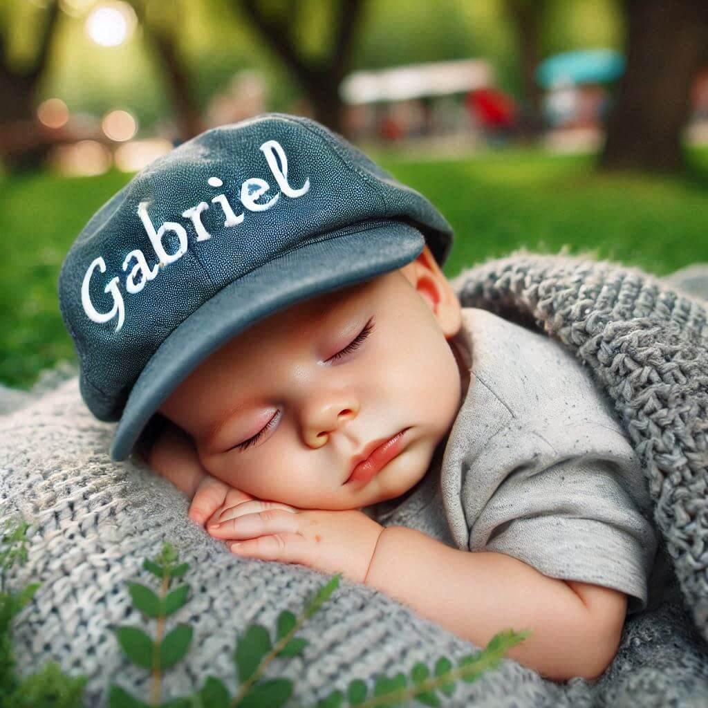 prénom Gabriel, casquette bébé