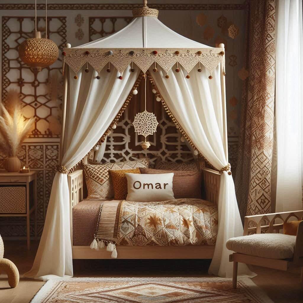 Une chambre d enfant sur le theme oriental, prénom omar