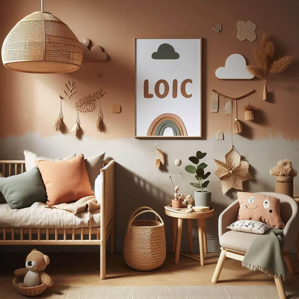 Une chambre de bebe tendance en 2025 allie douceur naturel et modernite avec une palette apaisante de beige vert sauge et terracotta elle integre des meubles en bois clair au desig