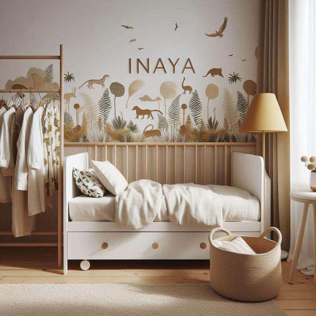 Une chambre de fille minimaliste inaya avec un lit blanc evolutif chambre tendance 2025