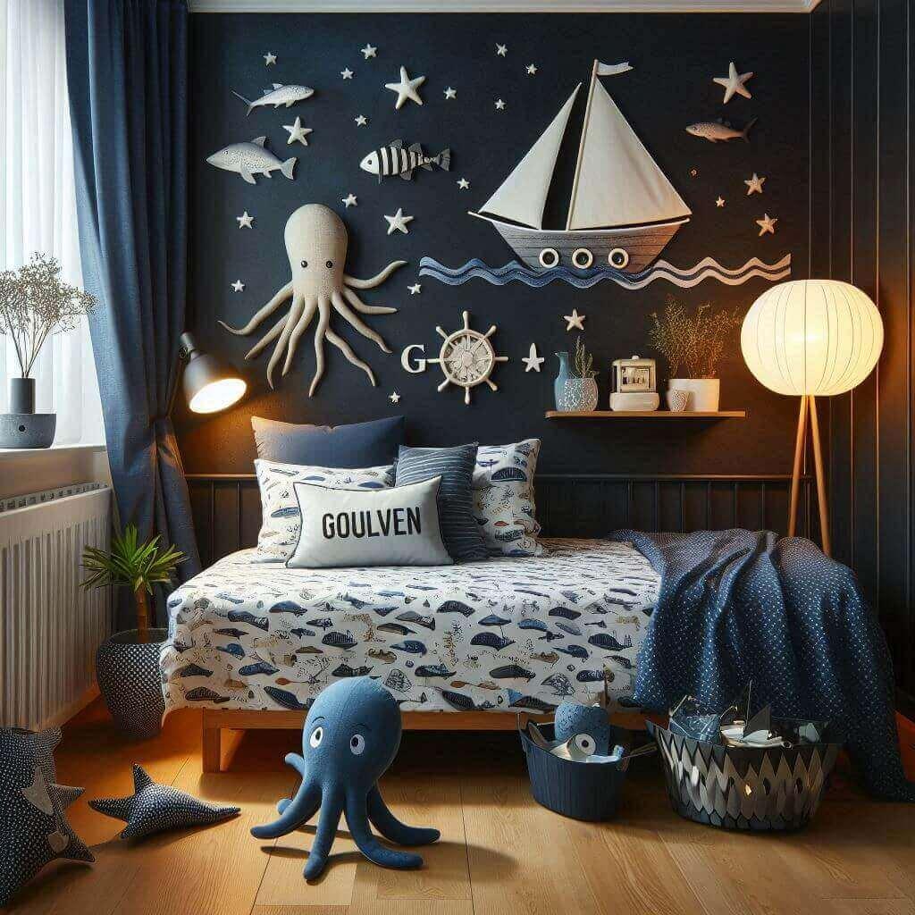 Une chambre sur le theme de la mer prenom goulven