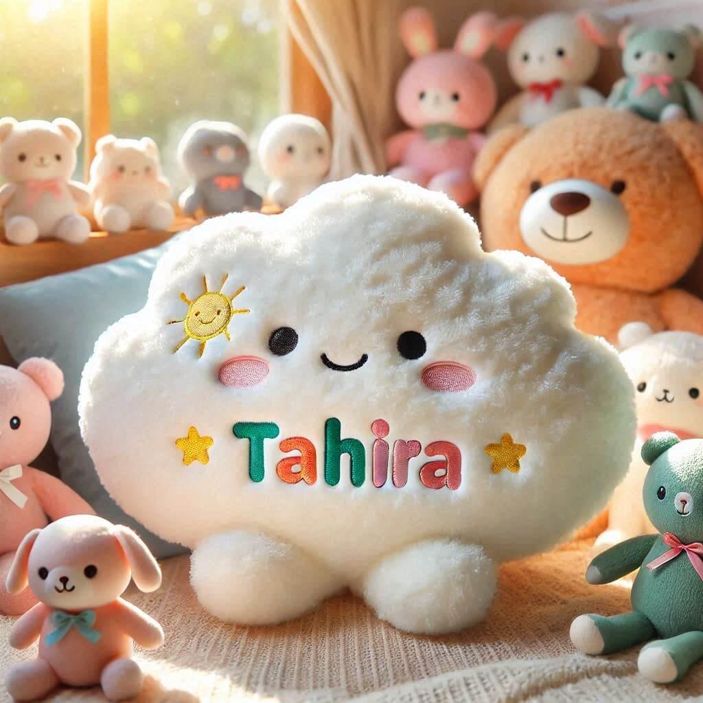 Une peluche nuage personnalisee avec le prenom tahira 2