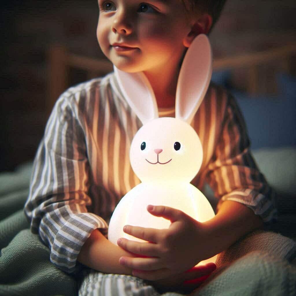 Veilleuse lapin pour enfant eclairage doux